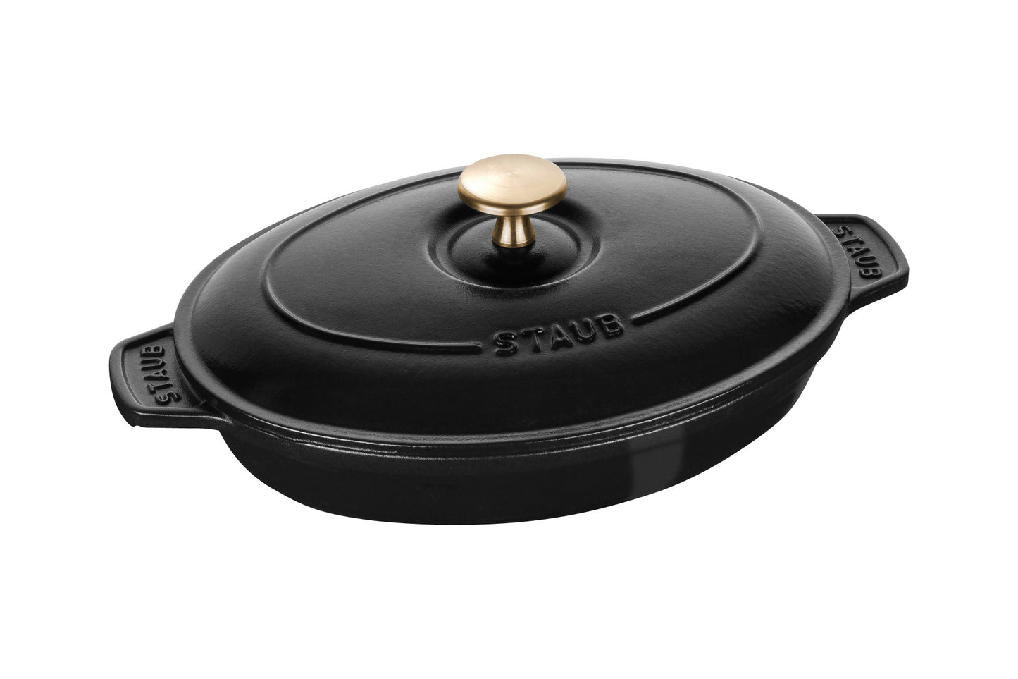 Staub Ofenform aus Gusseisen mit Deckel, ideal für Aufläufe und Gratins