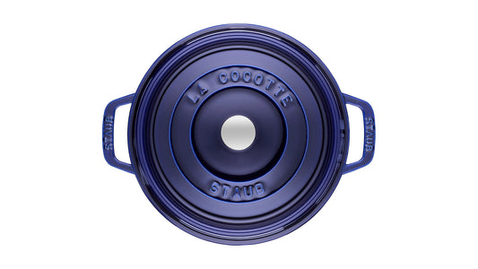 Staub Cocotte, 20 cm aus Gusseisen für die Zubereitung von Eintöpfen und Braten