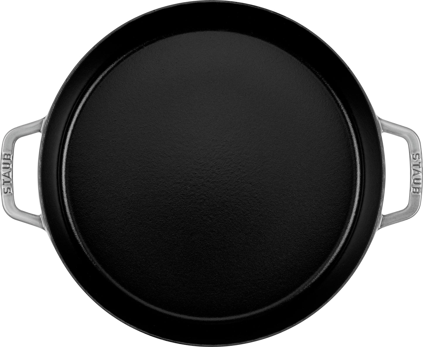 Staub Paella Pfanne 34 cm aus Gusseisen für die Zubereitung von Paella.