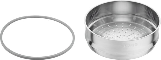 Staub Dämpfeinsatz aus Edelstahl, 26 cm, für gesundes Kochen und Dämpfen.