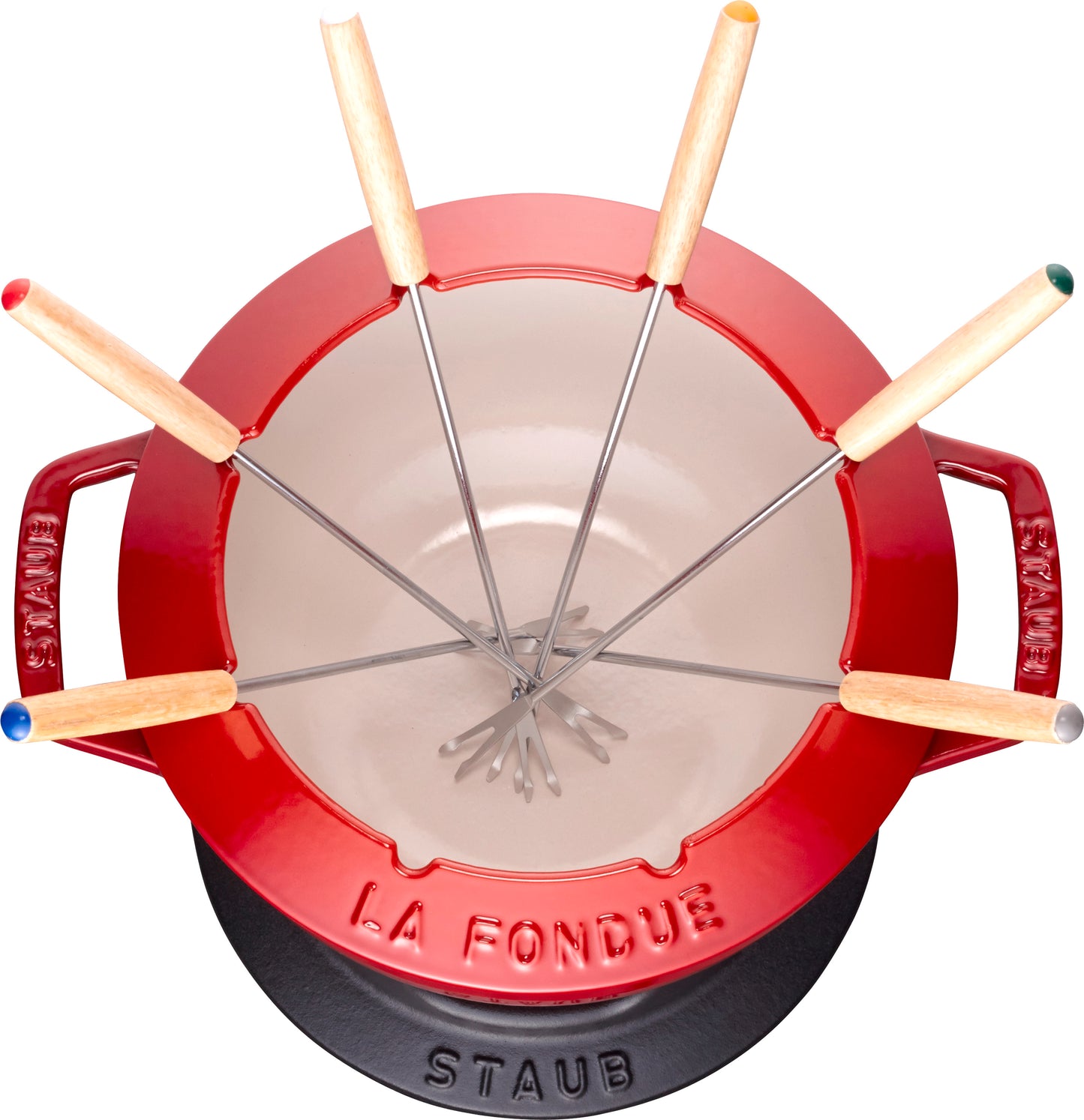 Staub Fondue Set aus Gusseisen für geselliges Kochen