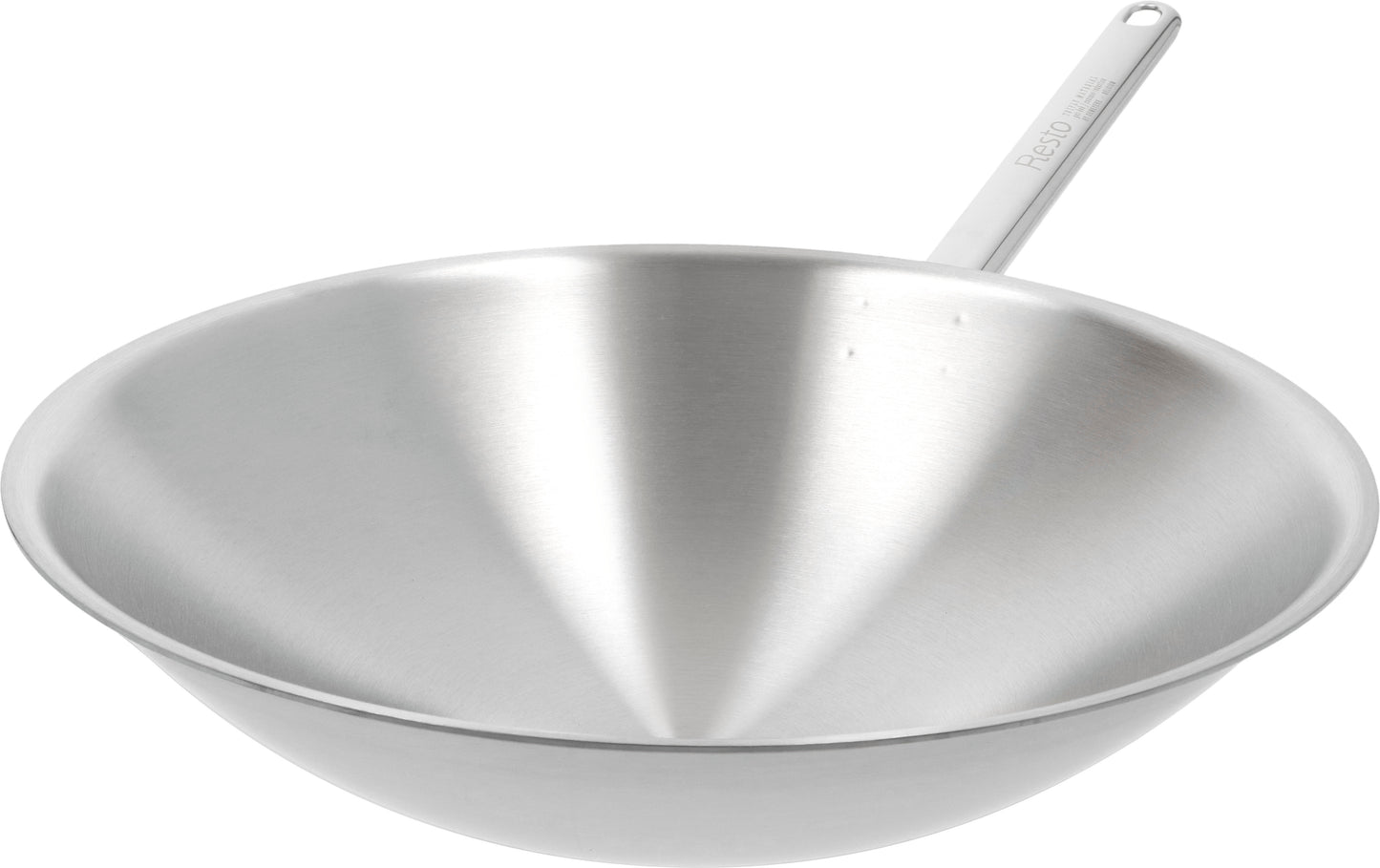 Demeyere Wok mit rundem Boden, 36 cm, ideal für vielseitige Kochtechniken