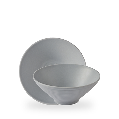 Churchill Melamine Emerge Seattle Grey Wellen-Melaminschale für Buffetpräsentationen