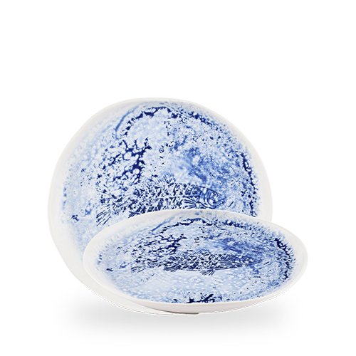 Churchill Super Vitrified Inked Fresco Blue Teller 26cm für die Gastronomie