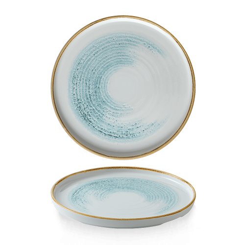 Churchill Super Vitrified Homespun Accents Aquamarine Teller Flach 26cm für Gastronomie