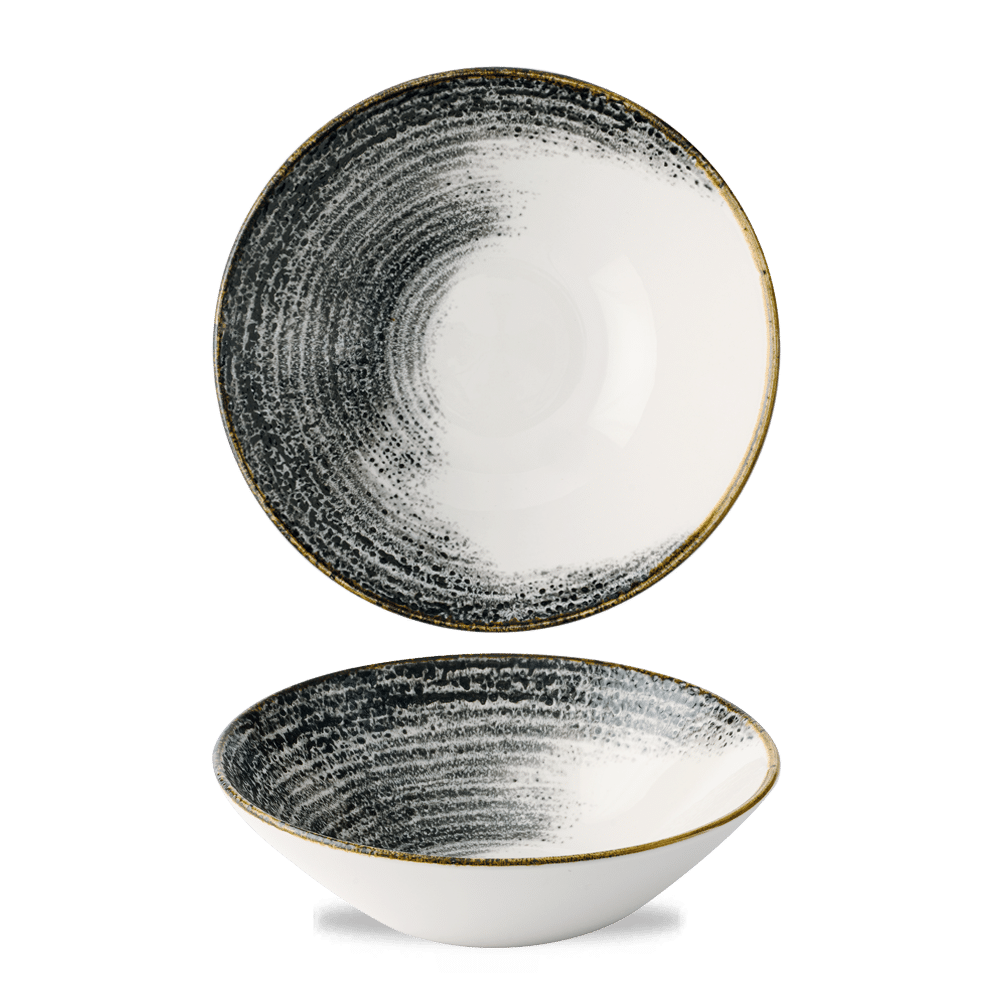Churchill Super Vitrified Homespun Accents Black Schale 22,2cm für Gastronomie.