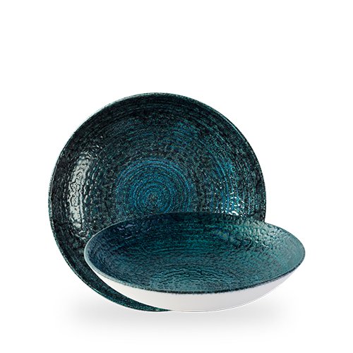 Churchill Super Vitrified Homespun Chroma Blue Teller Tief 24.8cm für Gastronomie