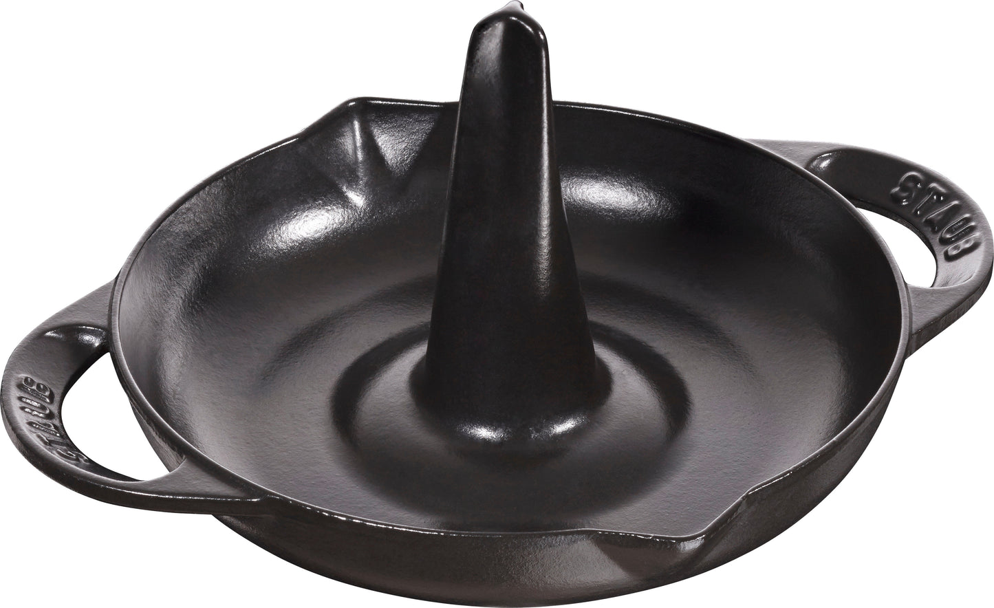 Staub Bräter aus Gusseisen, 24 cm, ideal für das Kochen in professionellen Küchen.