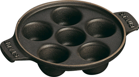 Staub Schneckenpfanne aus Gusseisen, 14 cm, ideal für die Zubereitung von Schneckengerichten