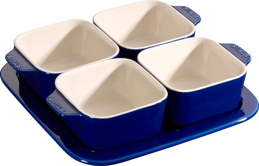 Staub Tapas Set, 5-tlg aus Keramik für stilvolles Servieren von Tapas.