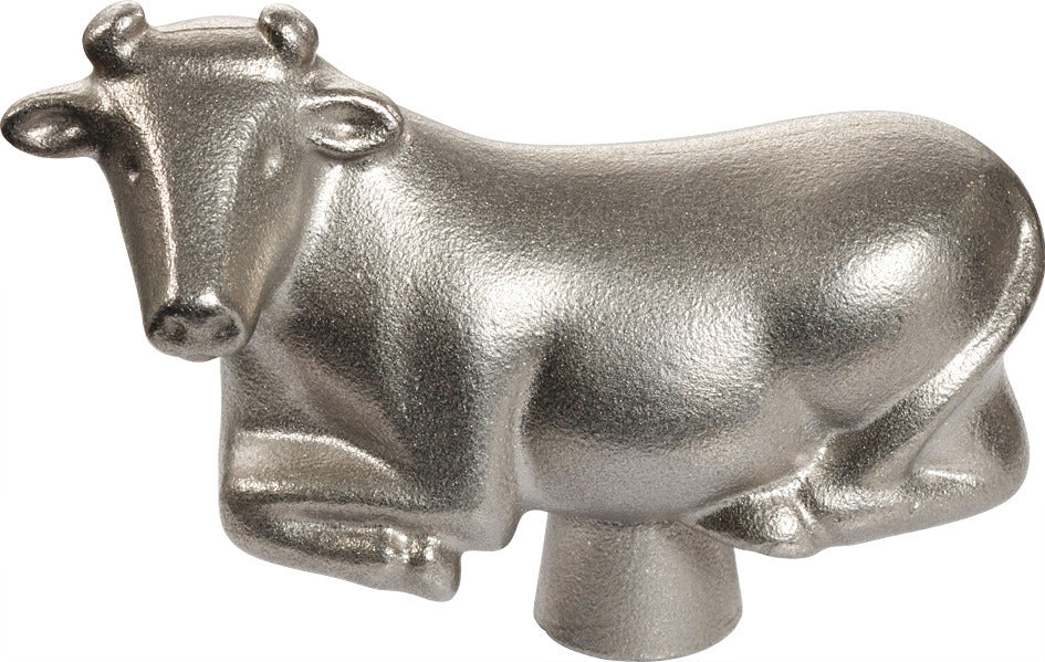 Staub Knauf in Kuh-Form aus Edelstahl für Cocottes.
