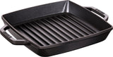 Staub Grillpfanne, 23 cm | quadratisch | Gusseisen | Schwarz