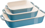 Staub Ofenformenset, 3-tlg | rechteckig | Keramik | Antik-Türkis