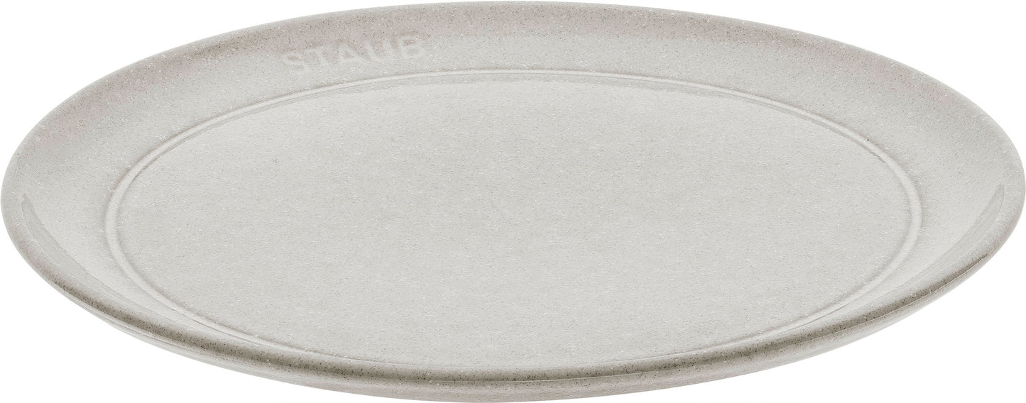 Staub Teller flach, 20 cm aus Keramik, ideal für Desserts und kleine Gerichte.