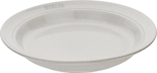 Staub Teller aus Keramik, 24 cm, für Suppen und Pasta, spülmaschinen- und mikrowellengeeignet.