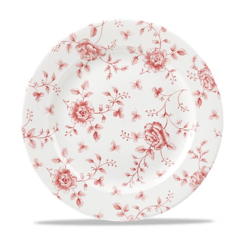 Churchill Super Vitrified Rose Chintz Cranberry Teller für Gastronomie.