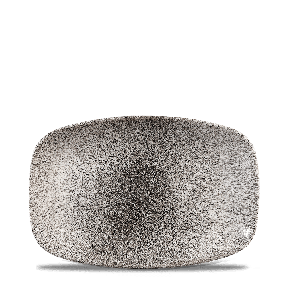 Churchill Raku Quartz Black Chefs Platte 23.7x15.7cm für Gastronomie
