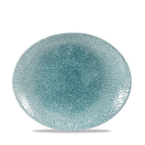 Churchill Super Vitrified Raku Jade Green Platte Oval 27 x 22.9cm für Gastronomie