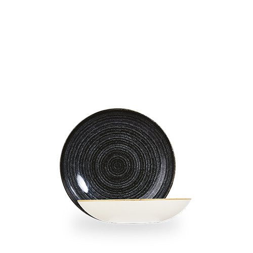 Churchill Super Vitrified Studio Prints Charcoal Black Teller Tief 18,2cm für gastronomische Anwendungen
