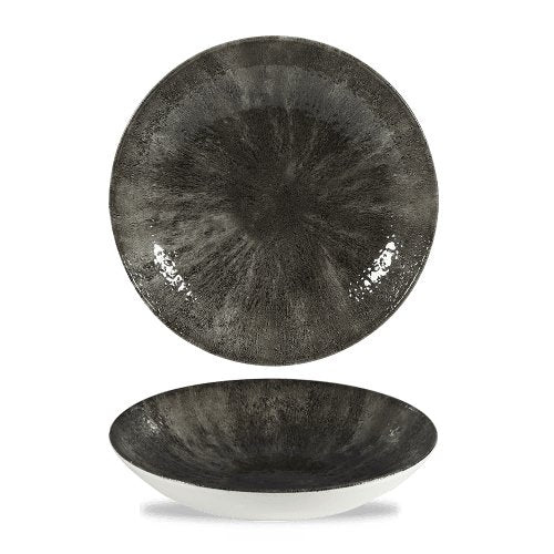 Churchill Super Vitrified Stone Quartz Black Teller für gastronomische Anwendungen