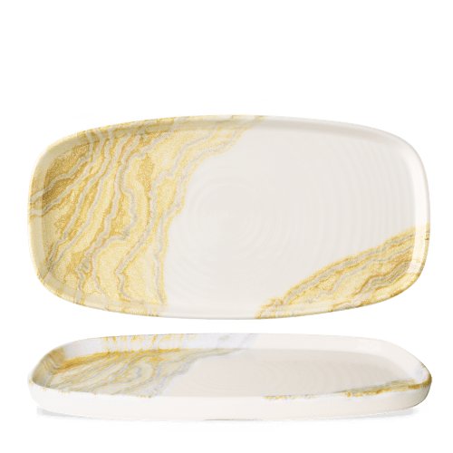 Churchill Super Vitrified Tide Gold Platte 30x15,4cm für professionelle Gastronomie.