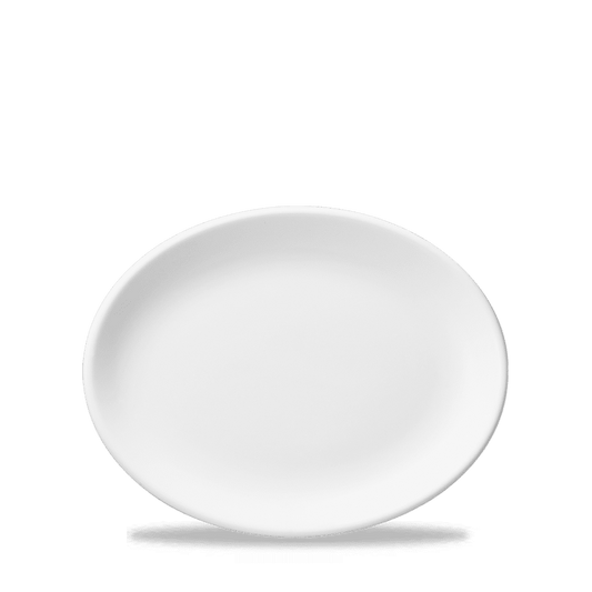 Churchill Super Vitrified White Platte Oval Coup 25,4cm für Gastronomie