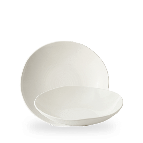 Churchill Super Vitrified White Schale mit Füßen, 25cm, ideal für Gastronomie