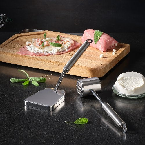 RÖSLE Fleischhammer aus Edelstahl für das Klopfen von Fleisch