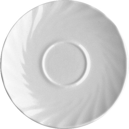 Arcoroc Hartglasgeschirr Tasse Untere Kaffee Trianon Ø14,5cm weiß, ideal für Gastronomie