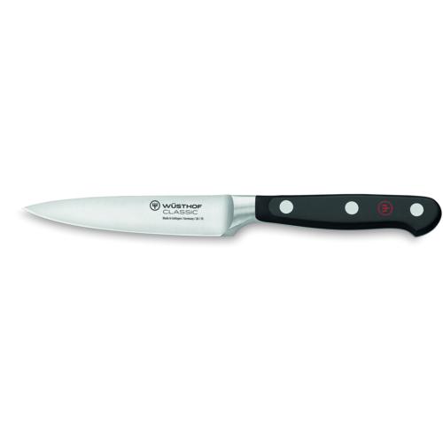 WÜSTHOF Gemüsemesser 10 cm mit ergonomischem Griff und schlanker Klinge für präzises Schneiden.