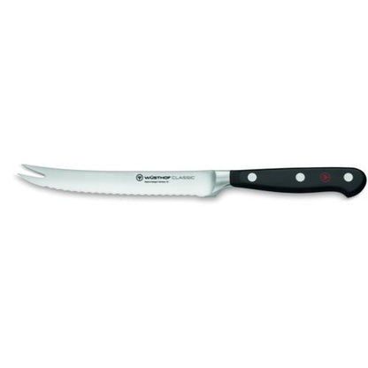 WÜSTHOF Tomatenmesser mit Wellenschliff, 14 cm, ideal für das Schneiden von Tomaten und Obst
