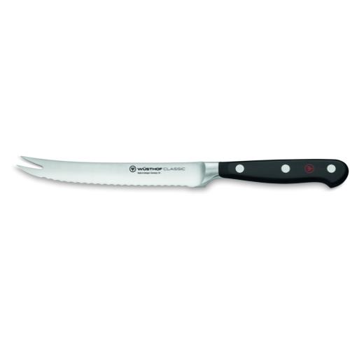 WÜSTHOF Tomatenmesser mit Wellenschliff, 14 cm, ideal für das Schneiden von Tomaten und Obst