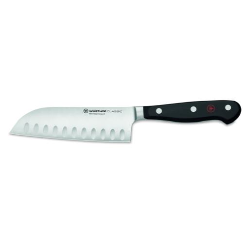 WÜSTHOF Santoku mit Kullenschliff 14 cm - vielseitiges Küchenmesser für präzise Schnitte