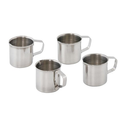 APS Milchkännchen 4er Set aus Edelstahl für Kaffee und Heißgetränke
