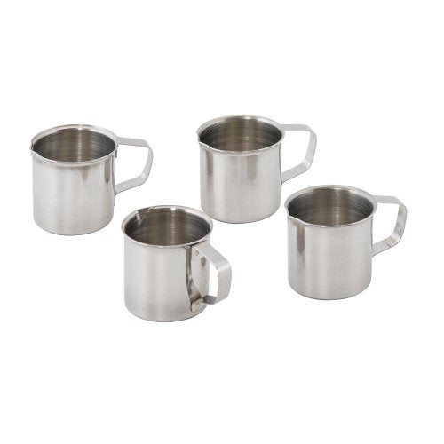 APS Milchkännchen 4er Set aus Edelstahl für Kaffee und Heißgetränke