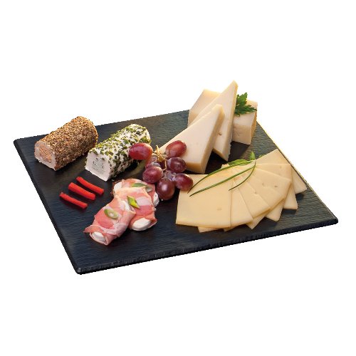 APS Tablett Lava aus Melamin im Schieferlook, ideal für Gastronomie und Catering.