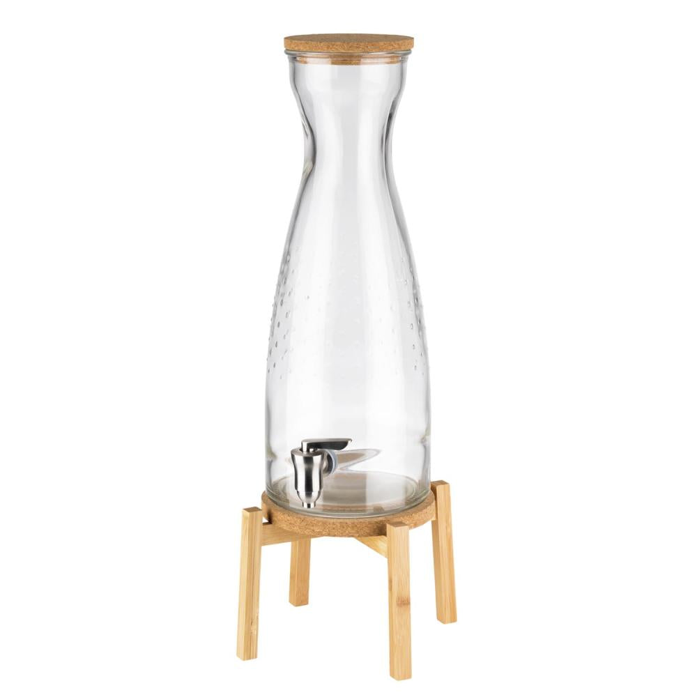 APS Getränkespender -FRESH WOOD- aus Glas für die Getränkeservierung