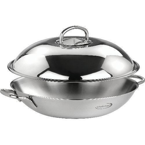 cookmax Wok mit Deckel Gourmet Ø 36cm für professionelle Küchen