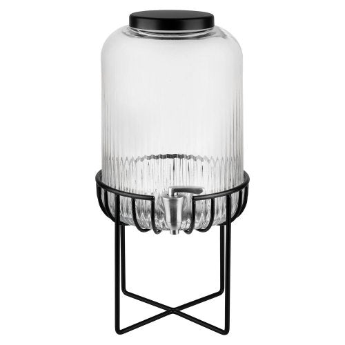 APS Getränkespender -URBAN- aus Glas mit Edelstahlzapfhahn für Gastronomie