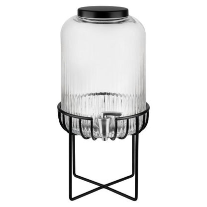 APS Getränkespender -URBAN- aus Glas mit Edelstahlzapfhahn für Gastronomie