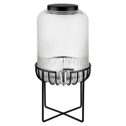 APS Getränkespender -URBAN- aus Glas mit Edelstahlzapfhahn für Gastronomie