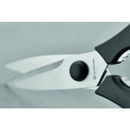 WÜSTHOF Küchenschere mit Aushebenagel 7 cm, ideal zum Schneiden von Kräutern und Fisch.