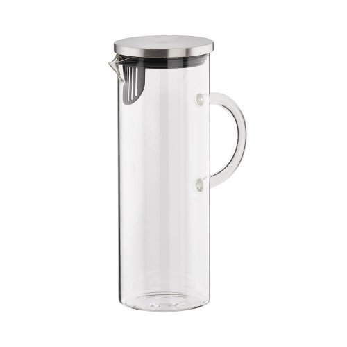 APS Saft- / Wasserkanne aus Glas und Edelstahl für Gastronomie