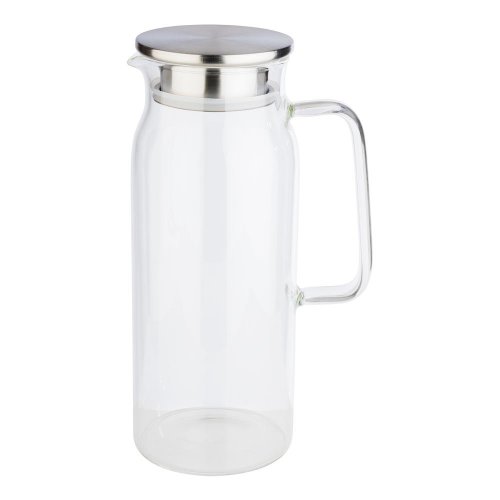 APS Saft- und Wasserkanne aus Glas, Edelstahl und Silikon für den Gastronomieeinsatz