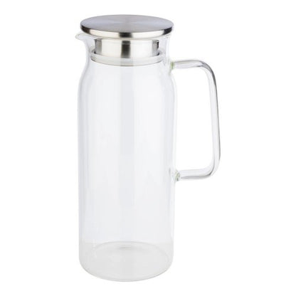APS Saft- und Wasserkanne aus Glas, Edelstahl und Silikon für den Gastronomieeinsatz