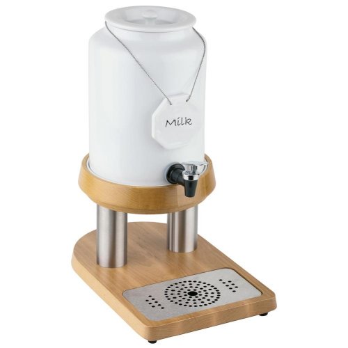 APS Milchkanne -TOP FRESH- aus Edelstahl und Porzellan, ideal für die Gastronomie.