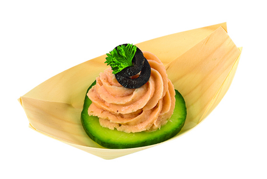 Pacovis Holzschiffchen für Snacks und Fingerfood, kompostierbar