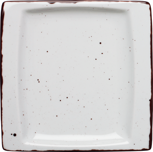 cent Granja flache eckige Porzellanplatte 18x18cm für Gastronomie