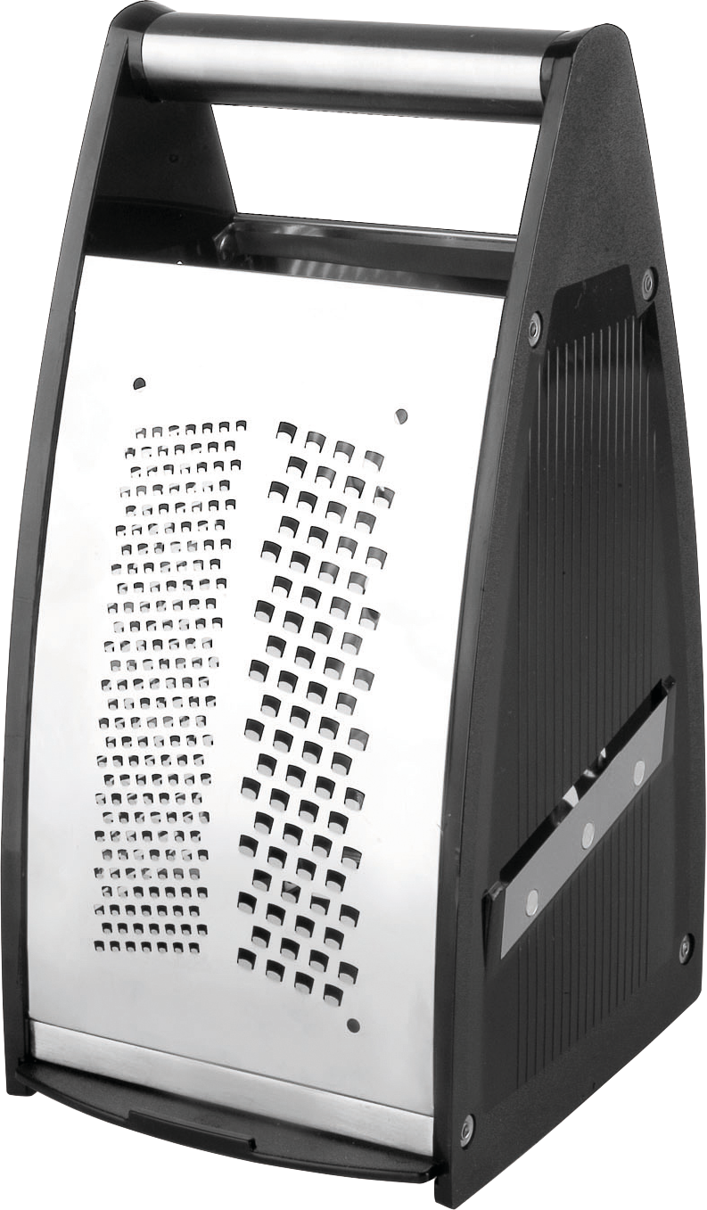 Lacor Reibe aus Edelstahl mit vier verschiedenen Reibeseiten für die Gastronomie.