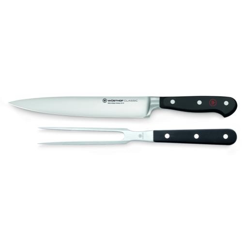 WÜSTHOF Tranchierbesteck 2-teilig für präzises Tranchieren von Fleisch.
